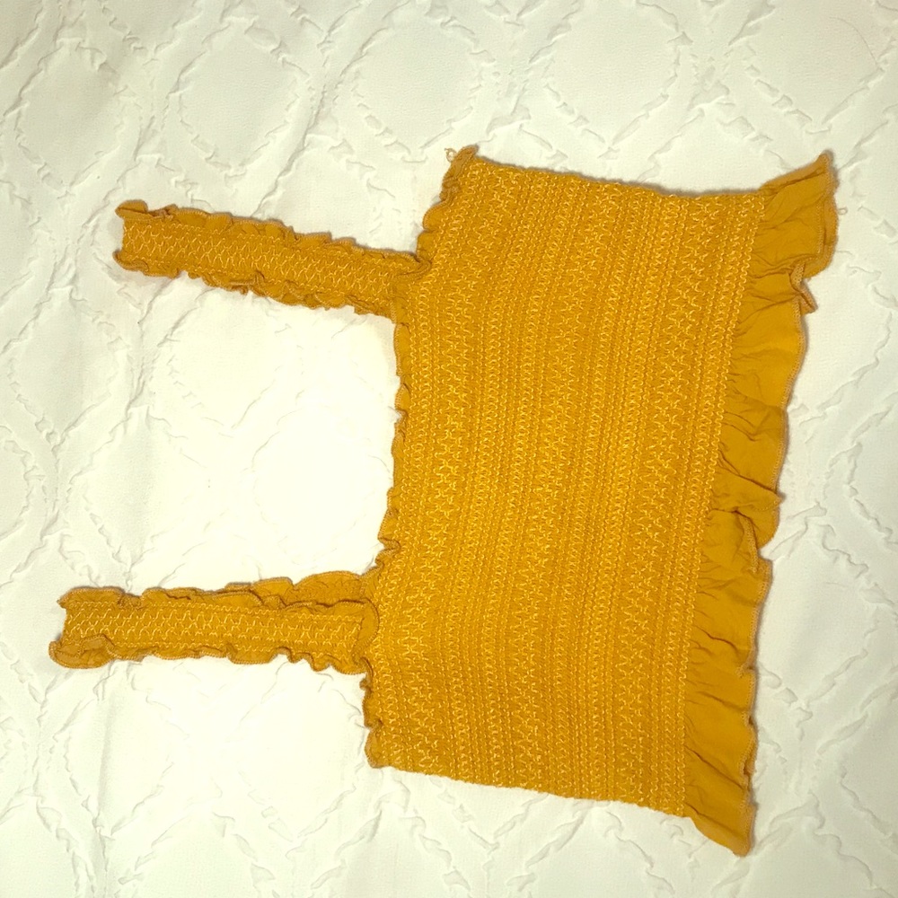 Mustard yellow crop top